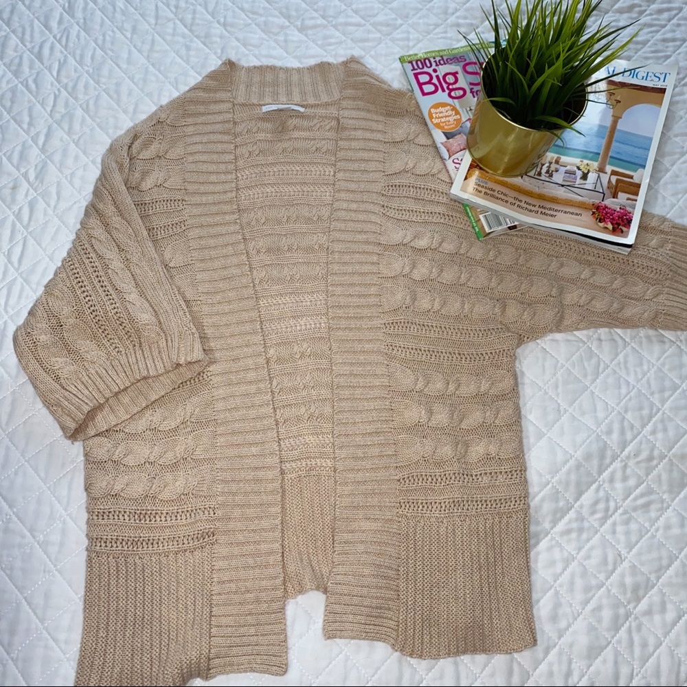 🌸3/$12🌸New York & Comp. Tan Open Knit Cardigan
